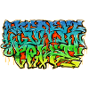 Graffiti wild style alphabet