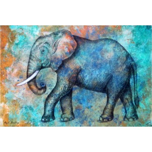 POSTER: Afrikanischer Elefant (Kunstwerk)