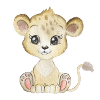 Lion aquarelle