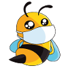 Bee with face mask