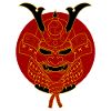 Red samurai warrior