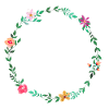 Simple floral wreath customizable