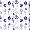 Maritime pattern blue
