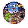 Champignons magiques extraterrestres psychédéliques