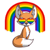 LGBTQ Fox Gay Pride Rainbow