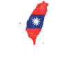 Taiwan country map &flag