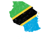 Tanzania country map &flag