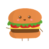 Cute Burger Doodle