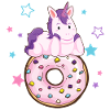Einhorn mit Donut