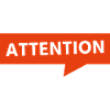 Attention - caution red