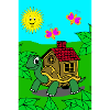 PHIDE turtle house child sticker