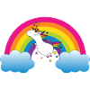 Regenbogen mit Einhorn