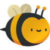 happy cute bee