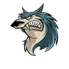 wütend Wolf Fangs Zähne Knurren