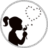 girl dandelion heart