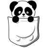 Panda panda bear pocket funny cute