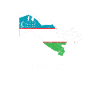 Uzbekistan country map & flag