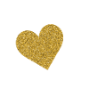 Golden Glitter Heart