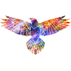 Eagle abstract geometric silhouette
