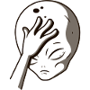 Alien Face Portrait Facepalm