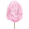 Pink cotton candy candy on the