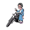 Bedstemor motorcykel pension pension cykel alder