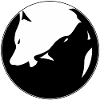 werewolf head wolf wild animal logo