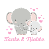 Tante und Nichte Bindung Liebe süße Elefanten