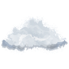 single drawn fluffy white cloud