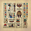 Egyptian hieroglyphs and deities on papyrus