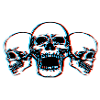 three skulls visual effect