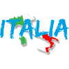 Italien blauer dreifarbiger Stiefel