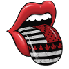 Canada Day Kiss Me I'm Canadian Lips Tongue USA