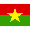 Avec le drapeau Burkina Faso