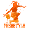 Football freestyle girl