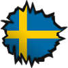 Swedish Flag in a Hole