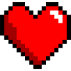 Pixel gaming heart life love
