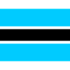 Avec le drapeau du Botswana