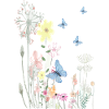 Flower meadow with butterflies