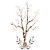 Flowering tree leaves white feathers