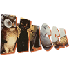 wicca lettering owl cat broom