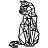 Geometric Feline Silhouette