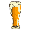 Beer glass of hops drink