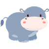 Cute hippo