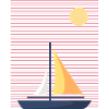 Sailing boat and Sun