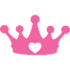 Pink princess heart crown