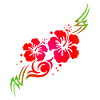 Idea regalo tatuaggio tribale ibisco di fiori hawaiani