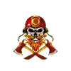 Pompier pompiers squelette cool