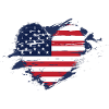 Heart American Flag