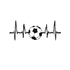 Hjerteslag Fodboldklub Soccer EKG Fodbold